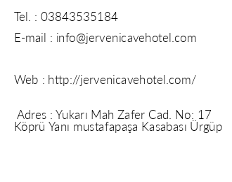 Jerveni Cave Hotel iletiim bilgileri
